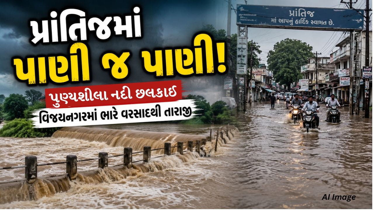 Breaking News: સાબરકાંઠામાં મેઘરાજાની ધમાકેદાર એન્ટ્રી, વિજયનગરની પુણ્યશીલા નદી બે કાંઠે વહેતી થઈ, પ્રાંતિજમાં પાણી ભરાયા Breaking News: સાબરકાંઠામાં મેઘરાજાની ધમાકેદાર એન્ટ્રી, વિજયનગરની પુણ્યશીલા નદી બે કાંઠે વહેતી થઈ, પ્રાંતિજમાં પાણી ભરાયા