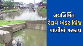 ગોધરામાં નવનિર્મિત અંડરબ્રિજ પાણીમાં થયો ગરકાવ, બ્રિજે લીધી જળ સમાધિ