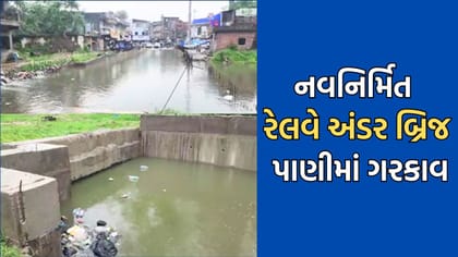 ગોધરામાં નવનિર્મિત અંડરબ્રિજ પાણીમાં થયો ગરકાવ, બ્રિજે લીધી જળ સમાધિ