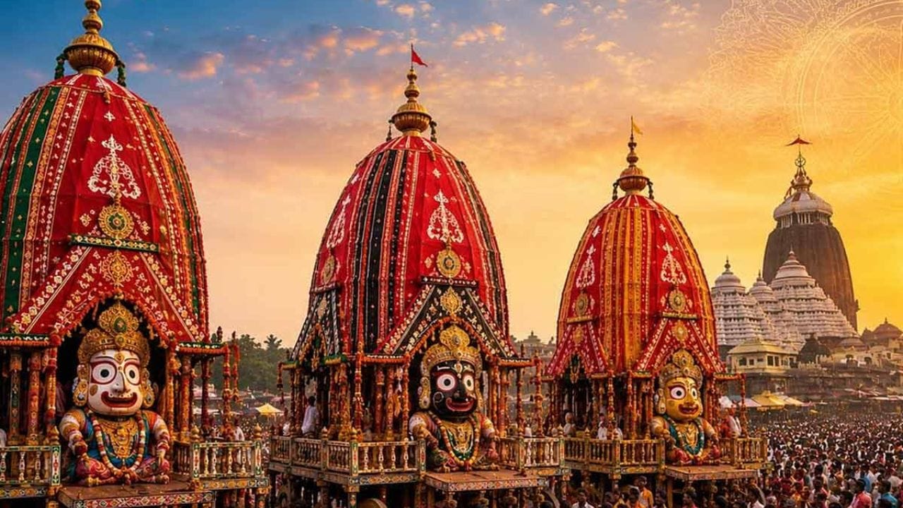 ઓડિશાના પુરી શહેરમાં દર વર્ષે અષાઢ સુદ બીજના દિવસે નીકળતી ભગવાન જગન્નાથની રથયાત્રા માત્ર એક ધાર્મિક ઉત્સવ નથી, પરંતુ આસ્થા, સમાનતા અને ભક્તિનો અદ્ભુત સંગમ છે. આ દરમિયાન ભગવાન જગન્નાથ પોતાના મોટા ભાઈ બલભદ્ર અને બહેન સુભદ્રા સાથે પોતાના મંદિરથી નીકળીને ગુંડિચા મંદિર પહોંચે છે. આ સમયગાળામાં ભગવાન પોતાના મુખ્ય મંદિરથી 9 દિવસ સુધી બહાર રહે છે, જે તેમના ભક્તો માટે સૌથી ખાસ દિવસો હોય છે. પરંતુ શું તમે જાણો છો કે ભગવાન જગન્નાથ આ દિવસો માટે મંદિરની બહાર કેમ જાય છે? ચાલો જાણીએ તેની પાછળની ધાર્મિક માન્યતાઓ અને ઊંડો આધ્યાત્મિક સંદેશ.