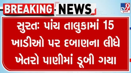 સુરત જિલ્લામાં 15 ખાડીના પાણી આજુબાજુના ખેતરોમાં ફરી વળ્યાં, જુઓ VIDEO