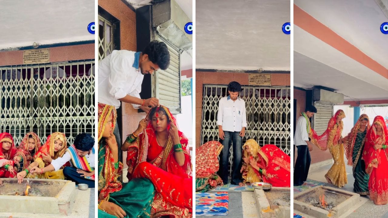 અમરોહામાં ત્રણ બહેનોએ એક જ યુવક સાથે લગ્ન કર્યા