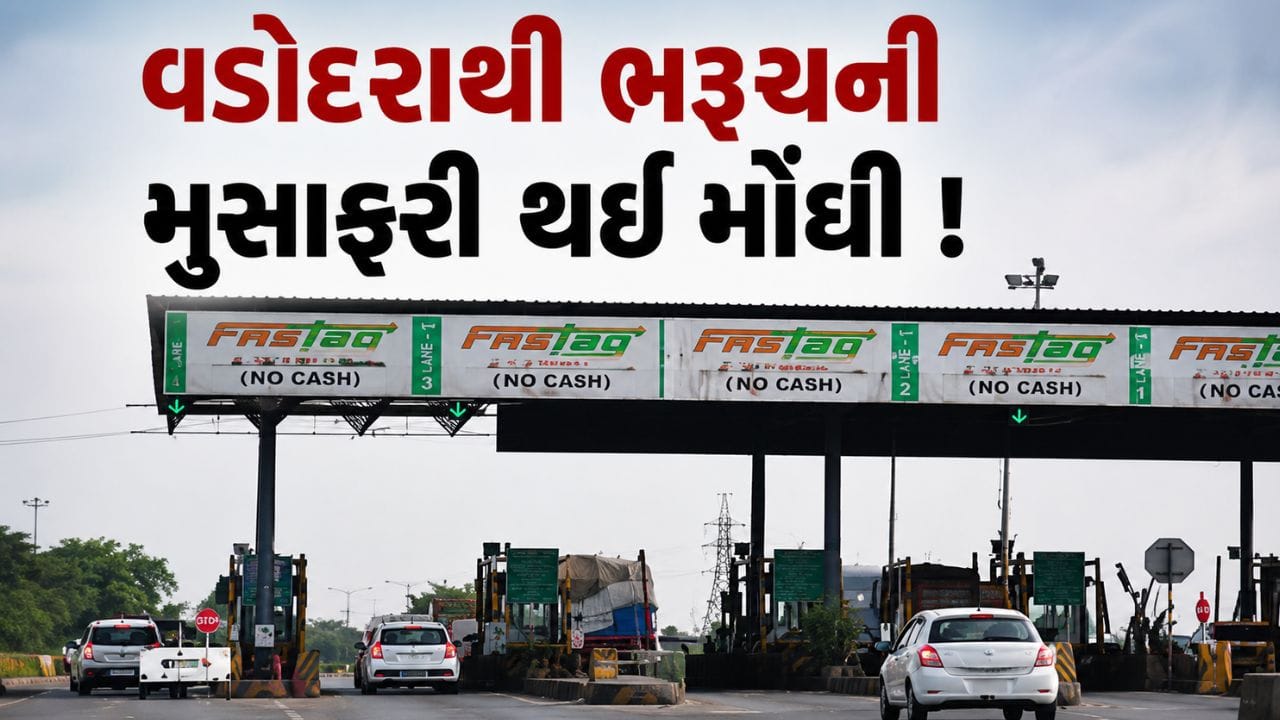 Breaking News : વડોદરાથી ભરૂચ સુધીની મુસાફરી થઈ મોંઘી ! નેશનલ એક્સપ્રેસ-વે 4 પર આજથી ટોલ ટેક્સમાં 5% વધારો Breaking News : વડોદરાથી ભરૂચ સુધીની મુસાફરી થઈ મોંઘી ! નેશનલ એક્સપ્રેસ-વે 4 પર આજથી ટોલ ટેક્સમાં 5% વધારો