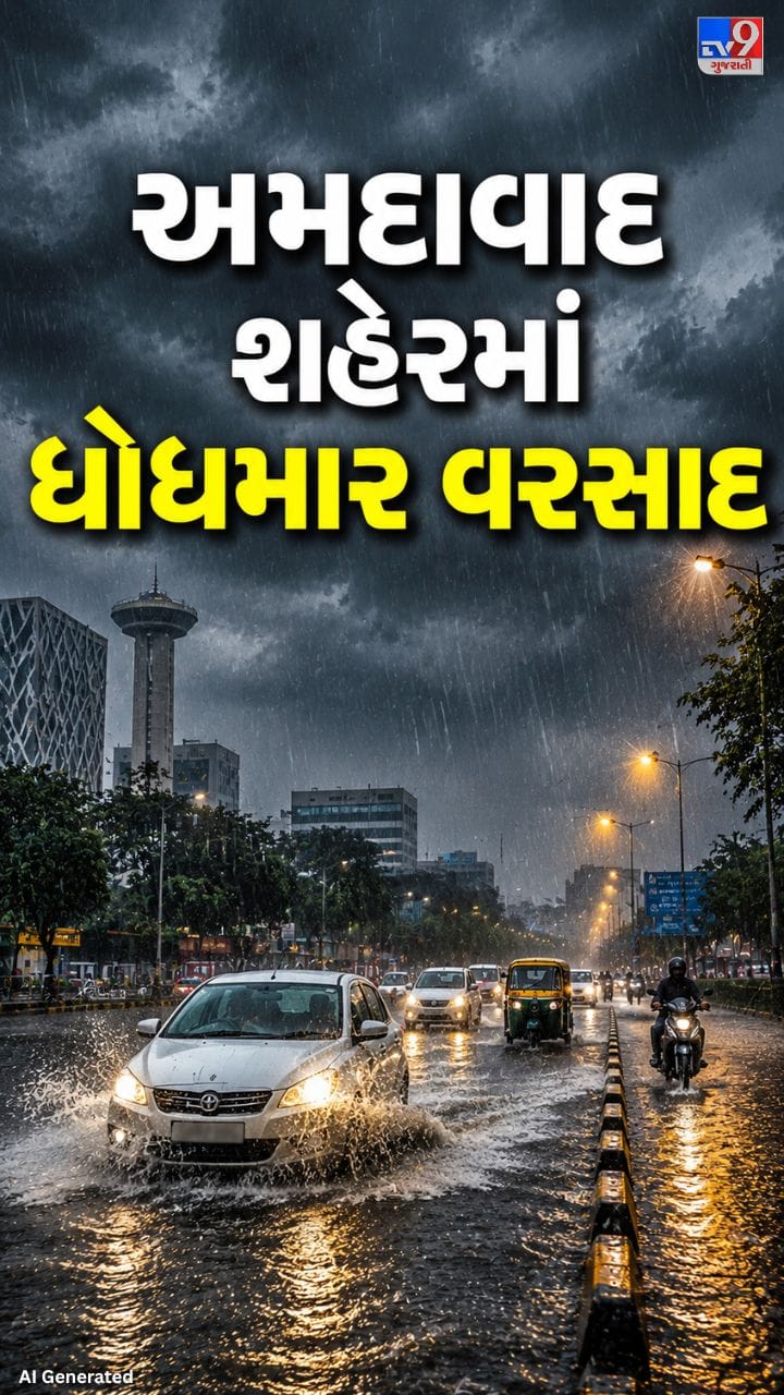 અમદાવાદ શહેરમાં સરેરાશ પોણો ઈંચ વરસાદ