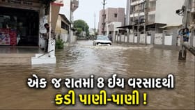 કડીમાં એક જ રાતમાં વરસ્યો 8 ઈંચ વરસાદ, શહેર બન્યુ જળ મગ્ન