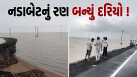 બનાસકાંઠાનું નડાબેટ રણ બન્યું દરિયો! કુદરતી નજારો જોવા ઉમટી ભીડ
