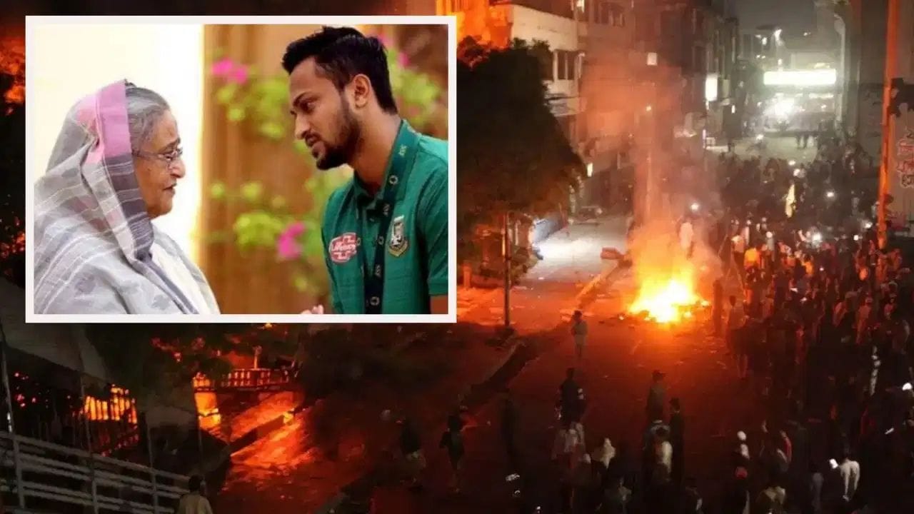 Breaking News : શેખ હસીનાના ભાષણ પછી બાંગ્લાદેશના ક્રિકેટર શાકિબ અલ હસનનું ઘર બોમ્બથી ફુંકી માર્યું