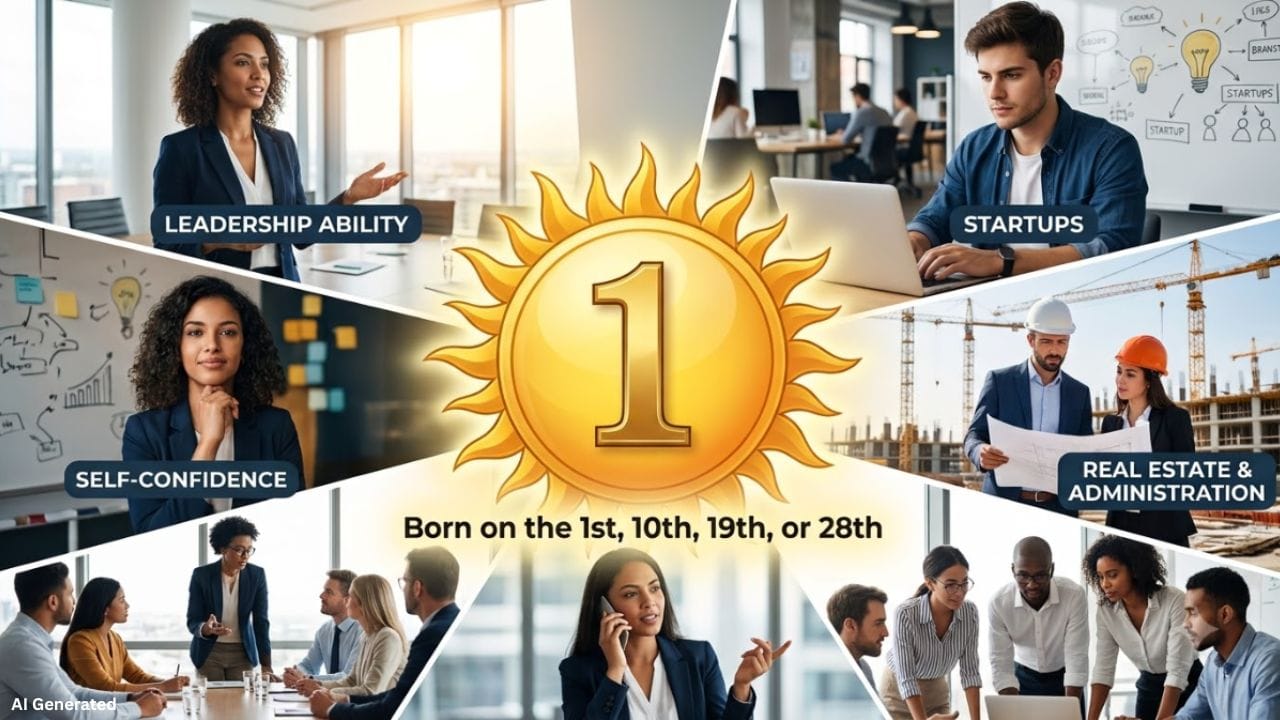 અંક 1 ધરાવતા લોકોમાં મહિનાની 1, 10, 19 અથવા 28 તારીખે જન્મેલા લોકોનો સમાવેશ થાય છે. અંકશાસ્ત્ર મુજબ આ અંકનો સંબંધ સૂર્ય સાથે માનવામાં આવે છે. તેથી આવા લોકોમાં આત્મવિશ્વાસ, નેતૃત્વ કરવાની ક્ષમતા અને ઝડપથી નિર્ણય લેવાના ગુણ જોવા મળે છે. તેઓ કોઈના હેઠળ કામ કરવા કરતાં પોતાની રીતે કામ કરવાનું વધુ પસંદ કરે છે. સ્ટાર્ટઅપ, રિયલ એસ્ટેટ, વહીવટ અને નેતૃત્વ સાથે જોડાયેલા ક્ષેત્રોમાં તેઓ સારી પ્રગતિ કરી શકે છે.