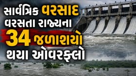 રાજ્યમાં સાર્વત્રિક વરસાદ વરસતા 206 પૈકી 34 જળશયોને હાઈ એલર્ટ મોડ પર