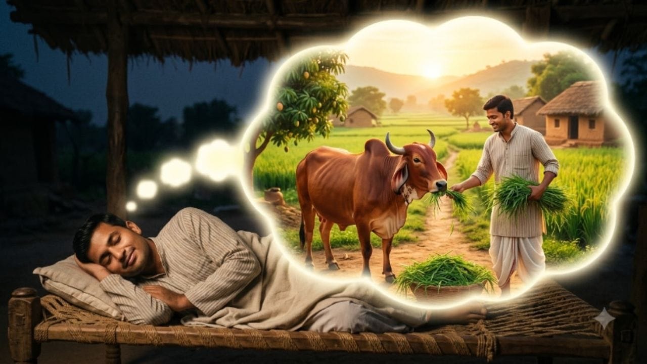 ઘરમાં ગાયનું વાછરડું દેખાવું: તેમણે જણાવ્યું કે જો સપનામાં ગાય તમારા ઘરમાં વાછરડાને જન્મ આપતી દેખાય, તો તે ઘરમાં ખુશીઓ અને સારો સમય આવવાનો સંકેત છે. જ્યારે સ્વપ્નમાં ગાયનું દૂધ દોહવું એ સમૃદ્ધિ, સુખ અને પારિવારિક શાંતિ સાથે જોડાયેલો શુભ સંકેત માનવામાં આવે છે.