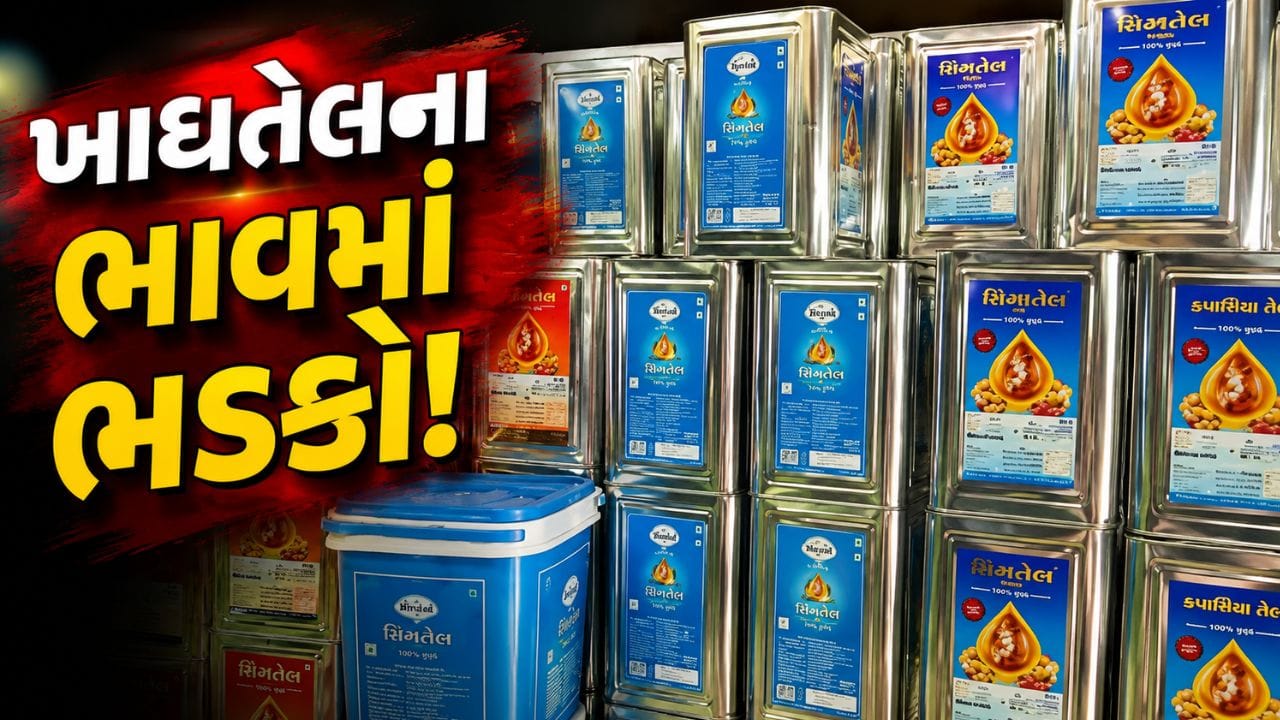 Breaking News : તહેવારો પહેલા જ ખાદ્યતેલના ભાવમાં ભડકો ! સિંગતેલ ₹50, કપાસિયા તેલ ₹40 મોંઘું થયું Breaking News : તહેવારો પહેલા જ ખાદ્યતેલના ભાવમાં ભડકો ! સિંગતેલ ₹50, કપાસિયા તેલ ₹40 મોંઘું થયું