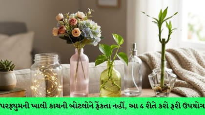 પરફ્યુમની ખાલી કાચની બોટલોને ફેંકતા નહીં, આ 4 રીતે કરો ફરી ઉપયોગ