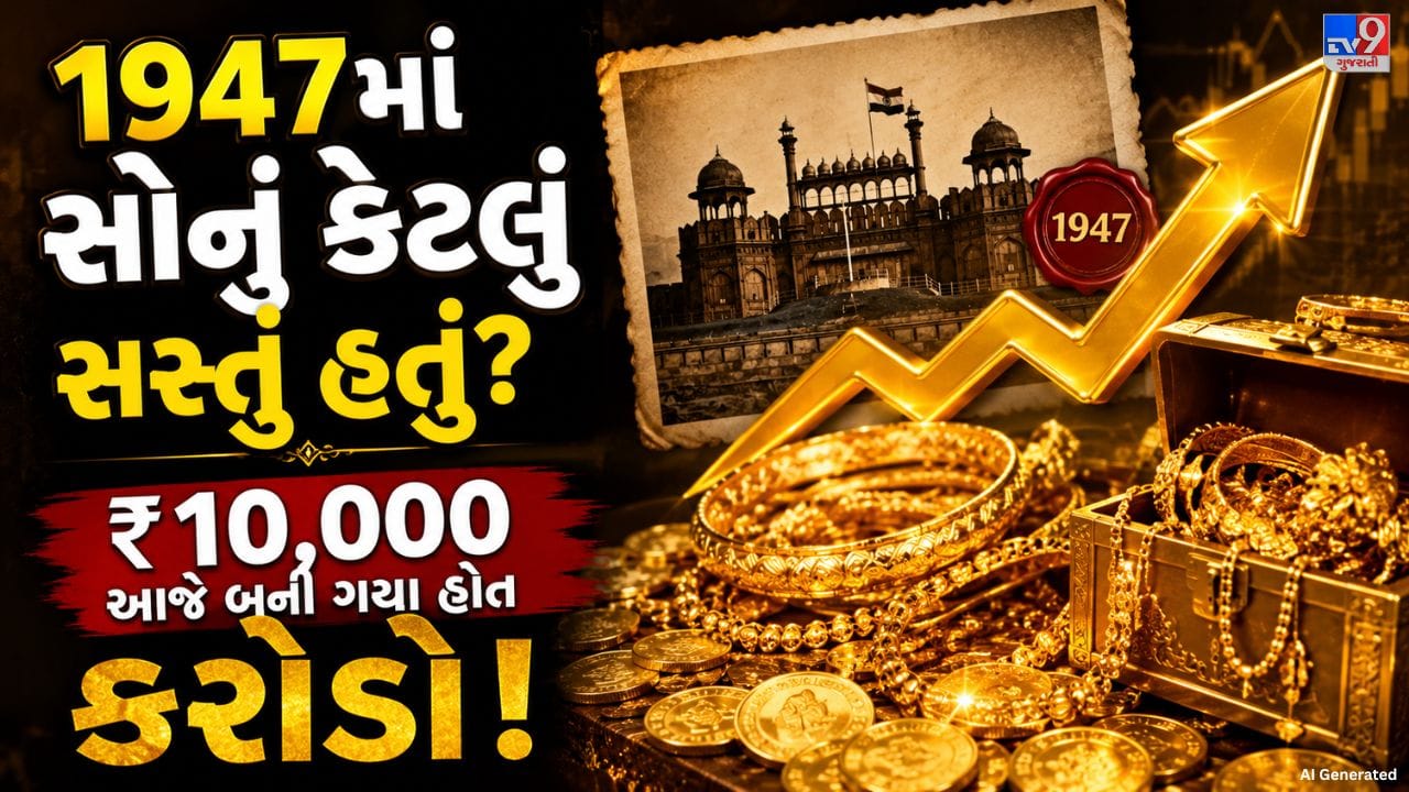 ભારત 2026માં આઝાદીના 80 વર્ષ પૂર્ણ કરી રહ્યું છે. આ સમયગાળામાં સોનાના ભાવમાં ભારે વધારો થયો છે. 1947માં 10 ગ્રામ સોનું માત્ર ₹88.62માં મળતું હતું, જ્યારે આજે તેની કિંમત લગભગ ₹1.53 લાખ સુધી પહોંચી ગઈ છે. એટલે કે, આટલા વર્ષોમાં સોનાના ભાવમાં અનેકગણો વધારો થયો છે.