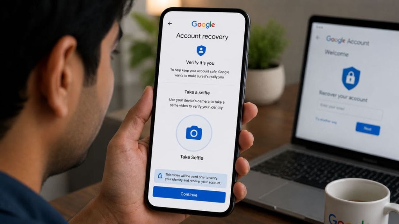  iPhone ના ફેસ આઈડી સેટઅપ જેવું જ : એકવાર સેટઅપ પૂર્ણ થઈ જાય પછી, જ્યારે પણ તમારે Gmail માં લોગ ઇન કરવાની જરૂર હોય ત્યારે તમે સેલ્ફી વિડીયો વિકલ્પ પસંદ કરી શકો છો. એકાઉન્ટ એક્સેસ કરવાનો પ્રયાસ કરનાર વ્યક્તિ ખરેખર તમે જ છો તે ચકાસવા માટે એક નવો વિડીયો રેકોર્ડ કરવામાં આવશે અને અગાઉ સેવ કરેલા વિડીયો સાથે સરખામણી કરવામાં આવશે.