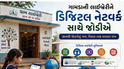 ગામડાની લાઈબ્રેરીને ડિજિટલ નેટવર્ક સાથે જોડી