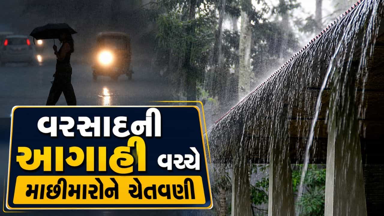 Breaking News : માછીમારોને ચેતવણી, હવામાન વિભાગ દ્વારા 7 દિવસ હળવાથી મધ્યમ વરસાદની સંભાવના, જુઓ Video