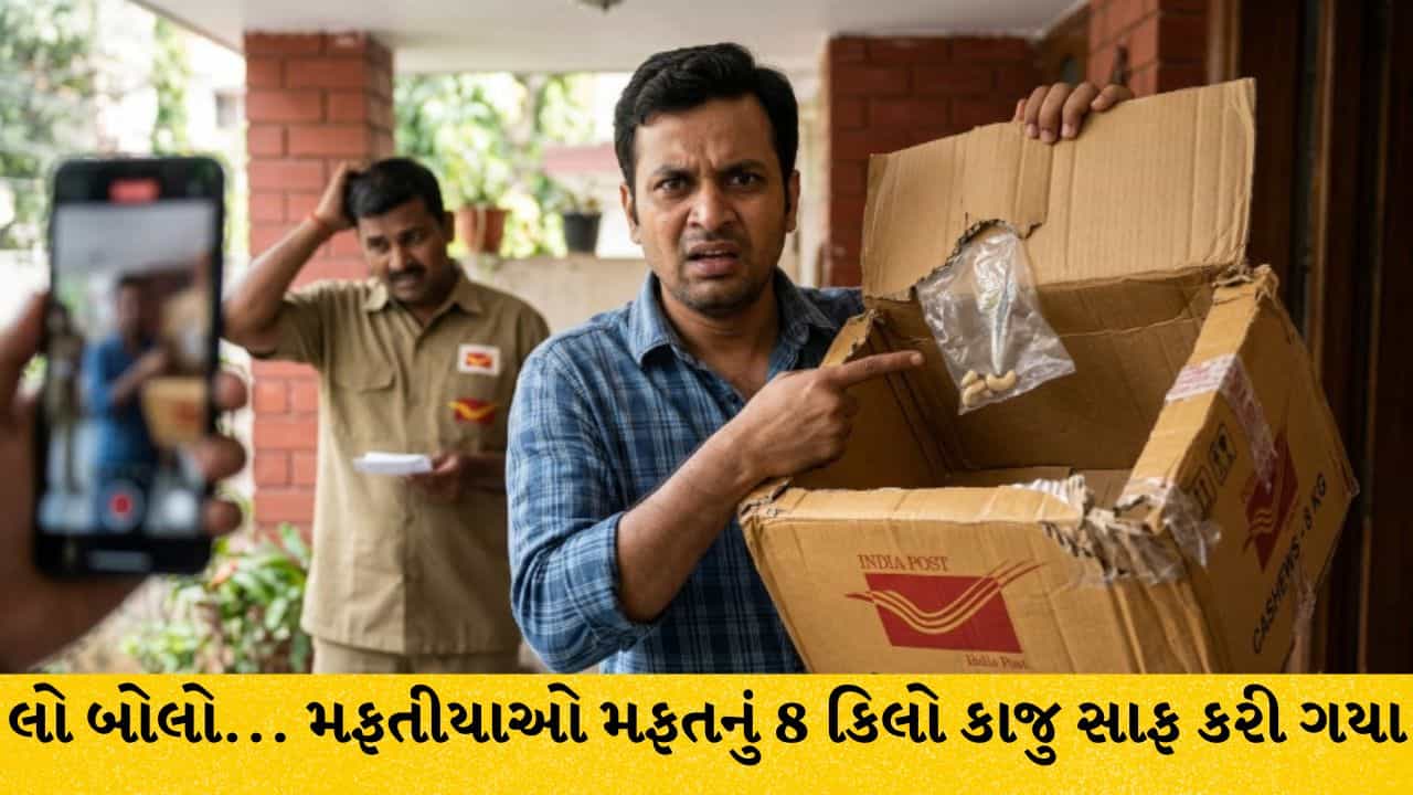 સરકારી બાબુઓ મફતના 8 કિલો કાજુ સાફ કરી ગયા… ! પાર્સલ લેવા પહોંચ્યા તો પેકેટ ખાલી જોતાં સ્ટાફનો ઉધડો લીધો
