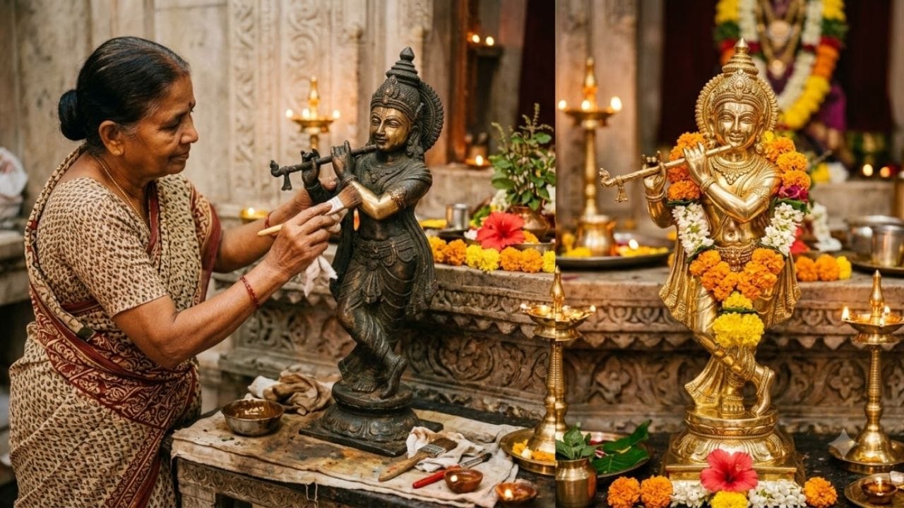 મૂર્તિ સાફ કરતી વખતે ક્યારેય હાર્ડ સ્ક્રબર કે વાયર વાળા બ્રશનો ઉપયોગ ન કરવો, તેનાથી મૂર્તિ પર સ્ક્રેચ (ખાસરડા) પડી શકે છે. ઉપરાંત, જો મૂર્તિ પર કલર કે ઝરી-નગનું કામ કરેલું હોય તો ઘરેલુ નુસ્ખા વાપરતા પહેલાં મૂર્તિના પાછળના નાના ભાગ પર 'પેચ ટેસ્ટ' કરી લેવો હિતાવહ છે.