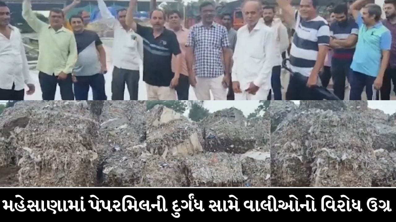 પેપર મીલના પ્રદુષણ સામે બાળકોએ શાળા છોડી