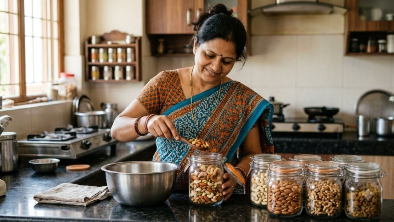 ભેજના કારણે ડ્રાયફ્રૂટ્સની ક્વોલિટી કેવી રીતે બગડે છે? ચોમાસાના વાતાવરણમાં રહેલો ભેજ કાજુ, બદામ અને અખરોટ જેવા મેવાનો ક્રિસ્પીનેસ છીનવી લે છે, જેનાથી તે નરમ અને ચીકણા બની જાય છે. ભેજના સંપર્કમાં આવતા જ તેમાં રહેલું નેચરલ ઓઇલ ખરાબ (Rancid) થવા લાગે છે, જેના લીધે ડ્રાયફ્રૂટ્સનો સ્વાદ કડવો થઈ જાય છે અને તેમાંથી અજીબ વાસ આવવા લાગે છે.