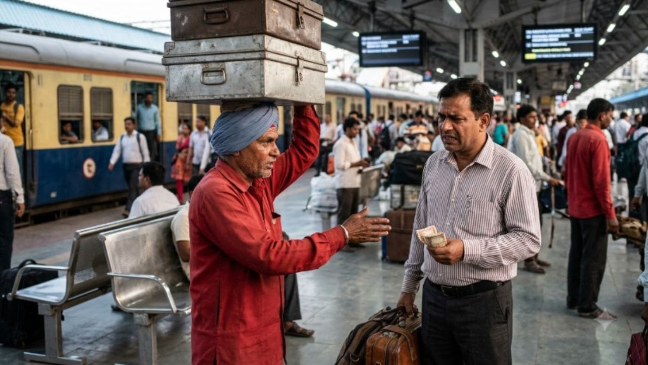રેલવેનું સરપ્રાઈઝ ચેકિંગ: રંગેહાથ પકડાયા 13 પોર્ટર: ઉત્તર રેલવેએ લાયસન્સધારક કુલીઓ સામે ઓચિંતી તપાસ અને 'ડિકોય ઓપરેશન' (ગ્રાહક બનીને તપાસ) તેજ કર્યા છે. રેલવેએ સ્પષ્ટ સંદેશ આપ્યો છે કે મુસાફરો પાસેથી વધુ પડતા પૈસા વસૂલવાની મનમાની બિલકુલ સહન કરવામાં આવશે નહીં. તપાસ દરમિયાન કુલ 13 કુલીઓ નિયમોનું ઉલ્લંઘન કરતા ઝડપાયા હતા. કેટલાક કિસ્સાઓમાં મુસાફરો સાથે વધુ પૈસા માટે સોદાબાજી કરવાના અને UPI/QR કોડ દ્વારા ડિજિટલ પેમેન્ટ લેવાના પુરાવા પણ મળ્યા છે.