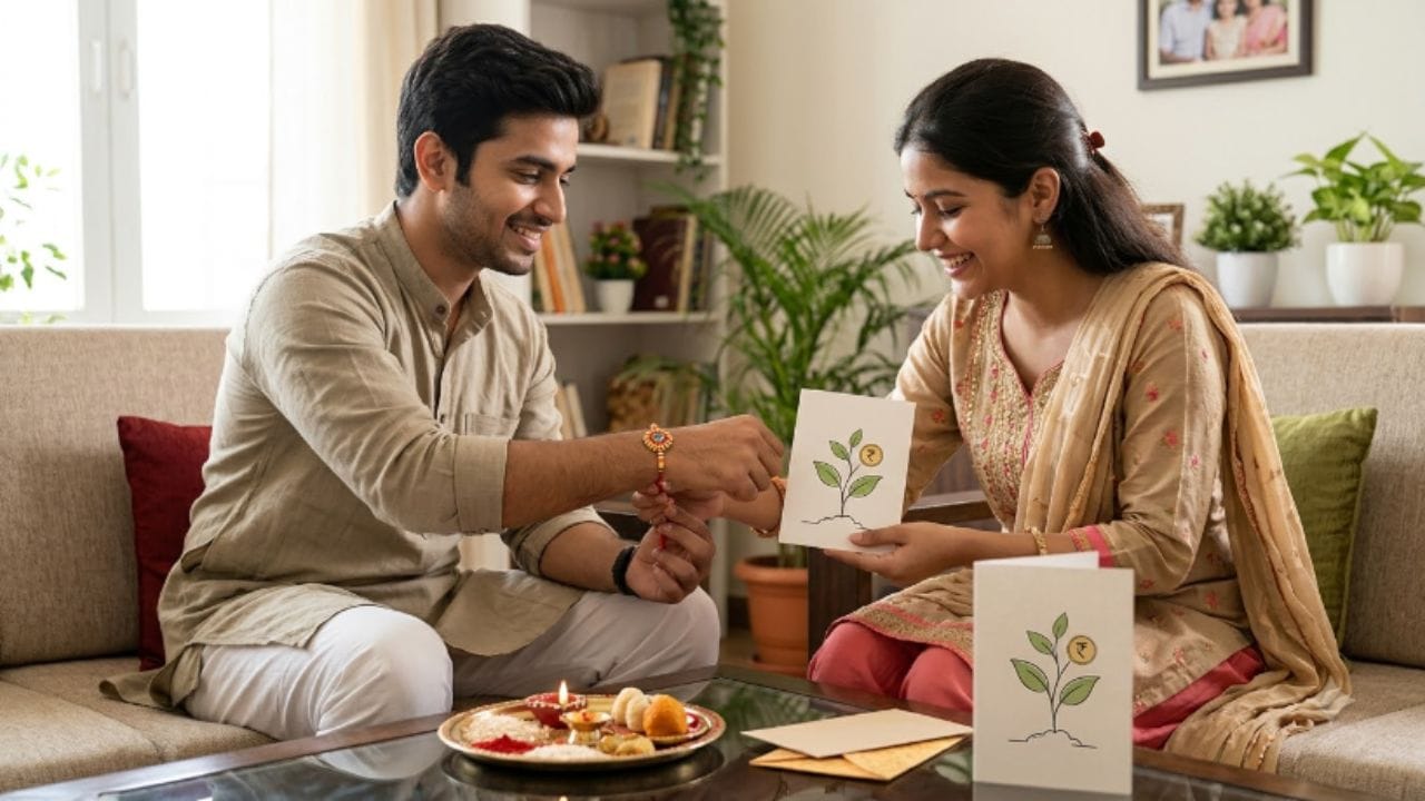 ડિજિટલ ગોલ્ડ અથવા ગોલ્ડ ETF: બહેનને સોનાની વીંટી કે ચેઈન આપવાથી ભારે મેકિંગ ચાર્જ લાગે છે અને તેને લોકરમાં સાચવવાનો ડર રહે છે. તેના બદલે તમે તેને 'ડિજિટલ ગોલ્ડ' અથવા 'ગોલ્ડ ETF' ગિફ્ટ કરી શકો છો. ફાયદો: તમે કોઈપણ વિશ્વસનીય એપ પરથી માત્ર ₹100 કે ₹500 થી પણ ડિજિટલ ગોલ્ડ ખરીદી શકો છો. તેમાં 24 કેરેટની શુદ્ધતા મળે છે, ચોરીનો કોઈ ડર રહેતો નથી અને જ્યારે પણ જરૂર પડે ત્યારે માર્કેટ રેટ મુજબ ગણતરીની મિનિટોમાં વેચીને રોકડમાં રૂપાંતરિત કરી શકાય છે.