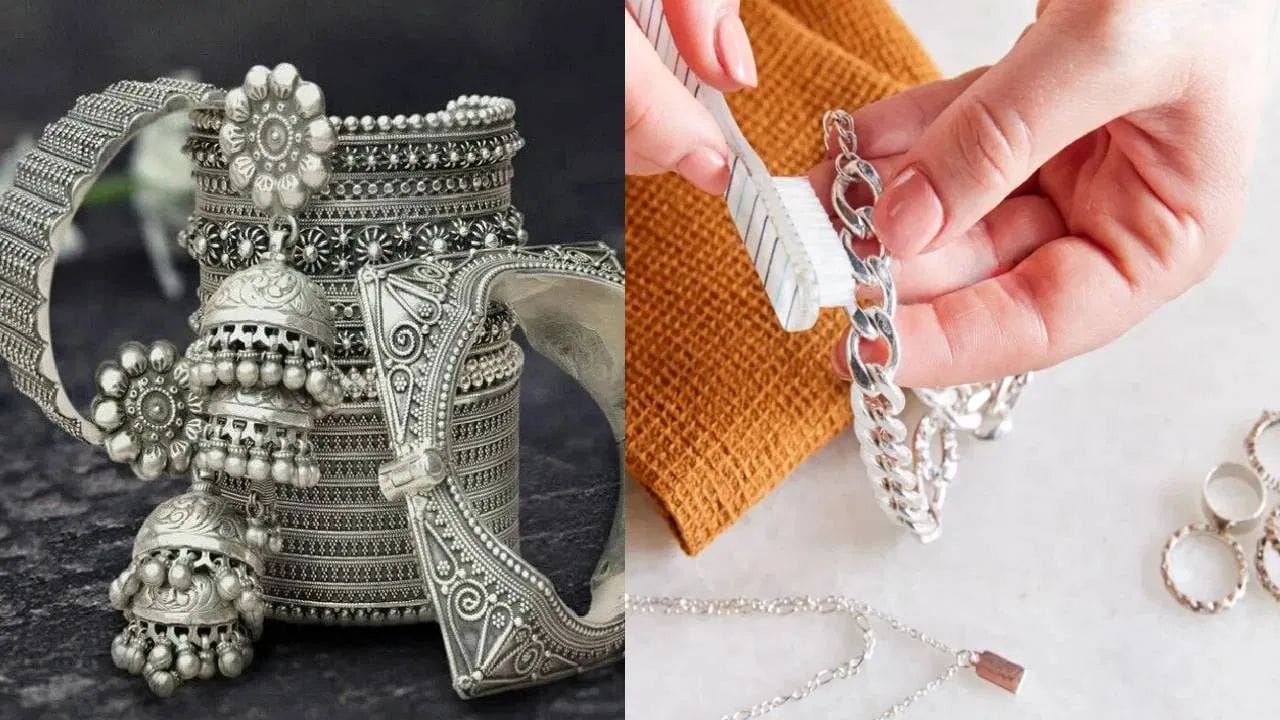 તમે ચાંદી કાળી પડી જવા પર તેને ઘરે જ એલ્યુમિનિયમ ફોઇલ, બેકિંગ સોડા અને ગરમ પાણીની મદદથી સરળતાથી ચમકાવી શકો છો. આ સિવાય ડિટર્જન્ટ પાવડર અથવા ટૂથપેસ્ટનો ઉપયોગ કરીને પણ ચાંદીના દાગીના અને વાસણોની કાળાશને સરળતાથી દૂર કરી શકાય છે.