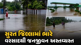 સુરત જિલ્લામાં ભારે વરસાદથી જનજીવન અસ્તવ્યસ્ત, નદીઓમાં પૂર ! Video