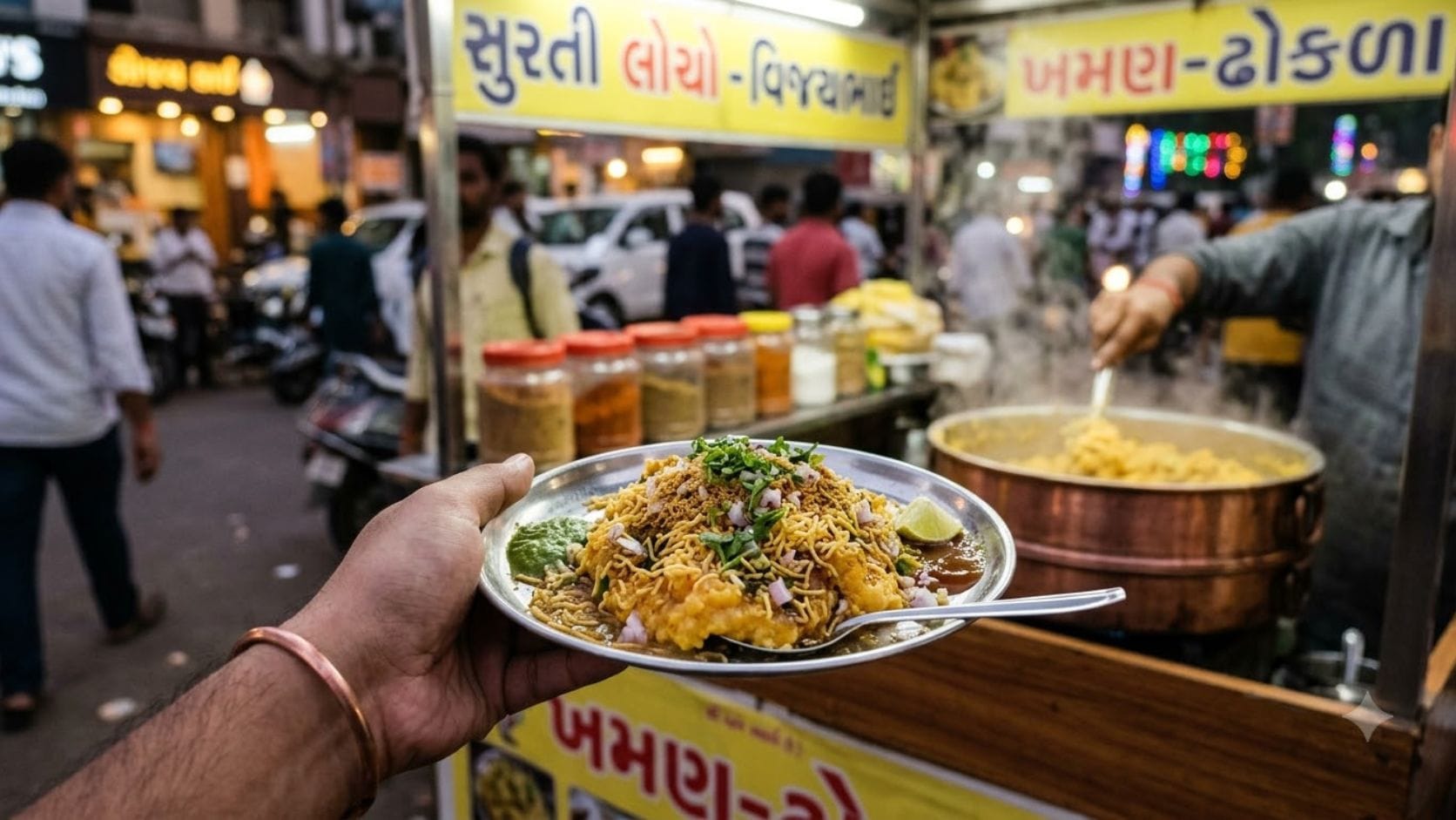 છેલ્લે લોચા ઉપર તેલ અથવા બટર, બારીક સમારેલી ડુંગળી, લીલી ચટણી, કોથમીર અને સેવ નાખવામાં આવે છે. આ બધું ભેગું થતાં લોચાનો સ્વાદ વધુ ચટપટો અને સ્વાદિષ્ટ બની જાય છે. તેને ગરમાગરમ પીરસવામાં આવે તો તેની મજા વધારે આવે છે.

