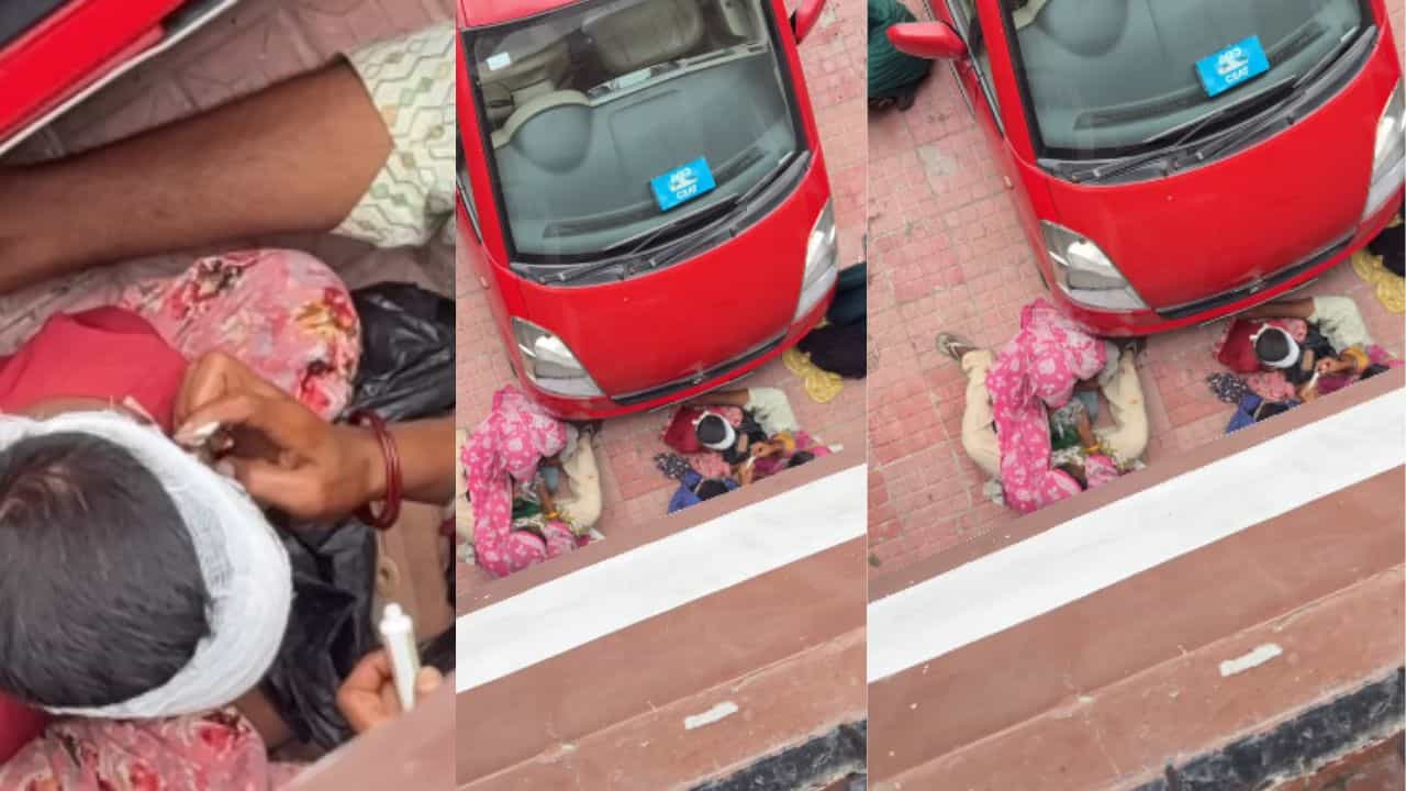 Trending Video : ભીખ માંગવાની તૈયારી કરતા જોવા મળ્યા બાળકો, માથામાં લગાવી ખોટ્ટી પટ્ટી અને દવા જુઓ વીડિયો