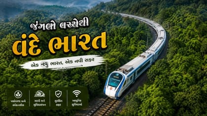 પર્વતો અને જંગલો વચ્ચેથી પસાર થઈ વંદે ભારત, જુઓ Video
