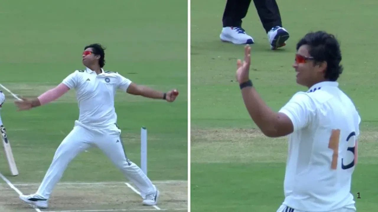 વૈભવ સૂર્યવંશીએ નોર્થ ઈસ્ટ ઝોનની બીજી ઇનિંગમાં પડેલી 10 વિકેટોમાંથી બે વિકેટ લીધી. વૈભવે ત્રણ ઓવર ફેંકી અને 11 રન આપીને બે વિકેટ લીધી. તેણે એક જ ઓવરમાં બંને વિકેટ લીધી હતી.