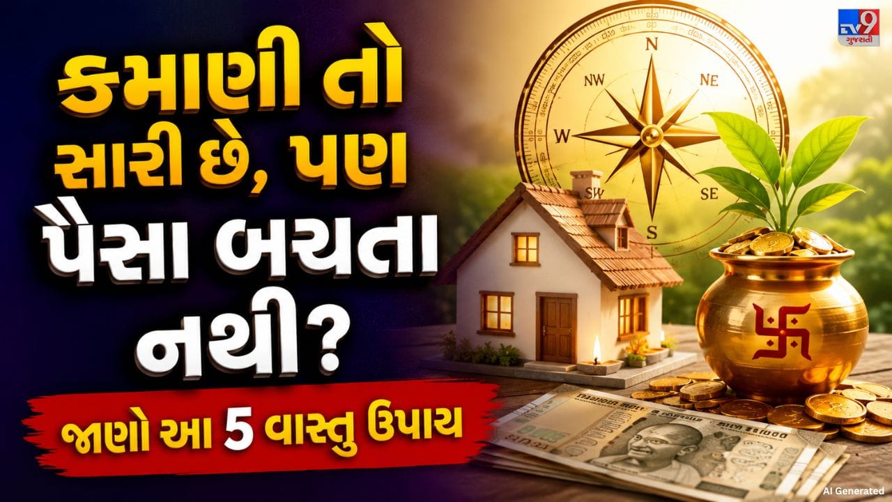 વાસ્તુશાસ્ત્ર મુજબ, ઘરની દિશા, સ્વચ્છતા અને સકારાત્મક ઉર્જા વ્યક્તિની આર્થિક સ્થિતિ પર પણ અસર કરી શકે છે. કેટલાક સરળ વાસ્તુ ઉપાયો અપનાવવાથી ઘરમાં સુખ-સમૃદ્ધિ વધે છે અને પૈસાને લગતી સમસ્યાઓ ઓછી થઈ શકે છે. ચાલો આ ઉપાયો વિશે સરળ ભાષામાં જાણીએ.