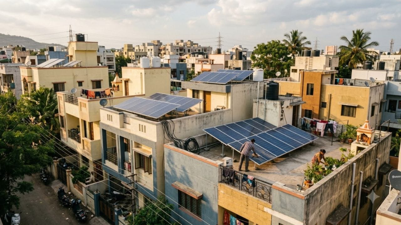 10kW ની મોટી સોલર સિસ્ટમ લગાવતા પહેલાં ઘરની છત પર પૂરતી જગ્યા અને યોગ્ય સૂર્યપ્રકાશ આવે છે કે નહીં તે ચકાસવું અત્યંત જરૂરી છે.
