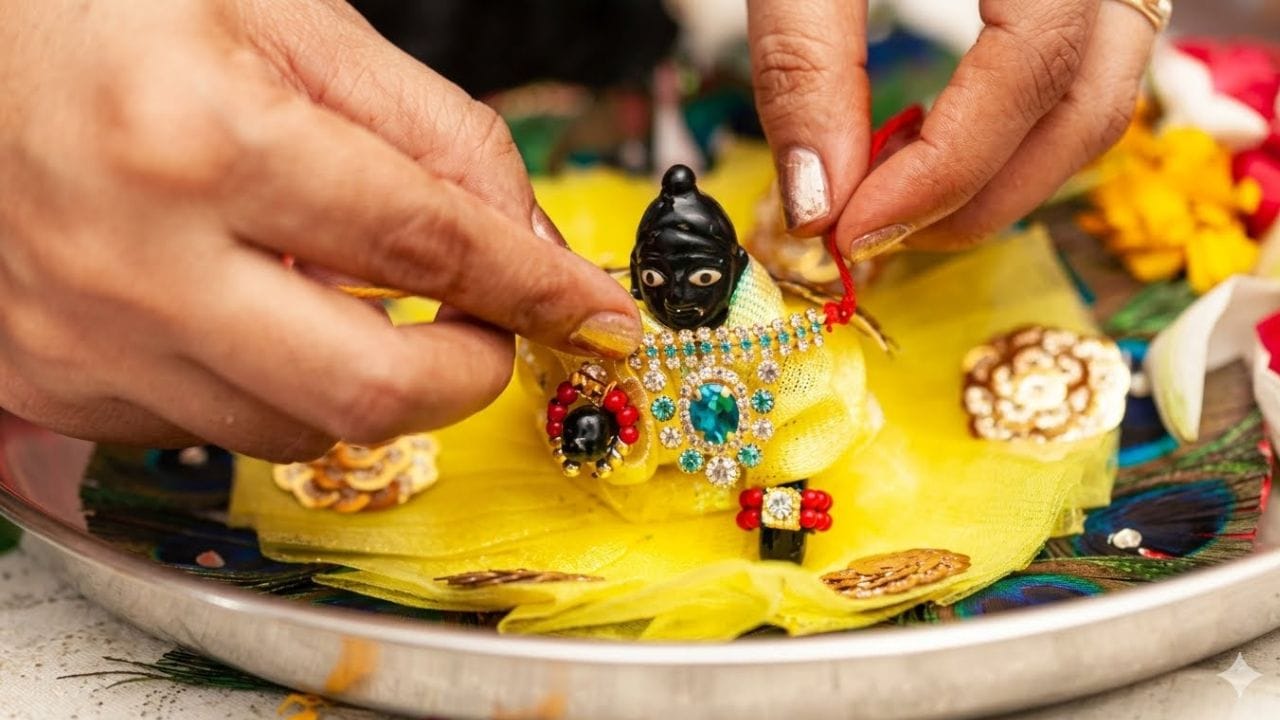 લડ્ડુ ગોપાલને રાખડી બાંધો : ભગવાન ગણેશ પછી, તમે ઘરમાં રહેતા લડ્ડુ ગોપાલને રાખડી બાંધી શકો છો. ભગવાન કૃષ્ણને પવિત્ર રાખડી બાંધતી વખતે, પરિવારની સુખ, શાંતિ અને સમૃદ્ધિ માટે પ્રાર્થના કરો. ઘણા ઘરોમાં, લડ્ડુ ગોપાલને નાના કદની રાખડીથી શણગારવાની પણ પરંપરા છે. જો ઘરના મંદિરમાં અન્ય દેવતાઓની મૂર્તિઓ હોય, તો રાખડી તેમને પણ અર્પણ કરી શકાય છે.