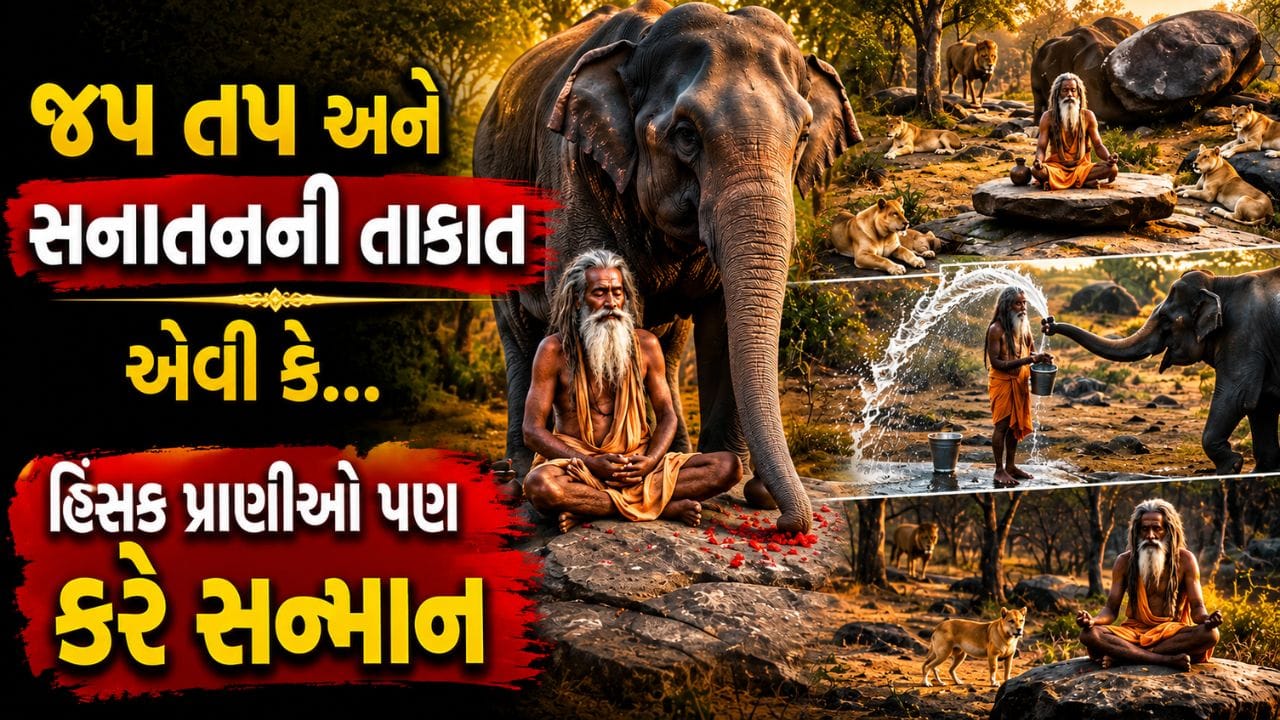 જપ-તપ, શક્તિ-ભક્તિ અને સનાતનની શક્તિ સામે વનનો રાજા પણ થઈ જાય નતમસ્તક- જુઓ Video જપ-તપ, શક્તિ-ભક્તિ અને સનાતનની શક્તિ સામે વનનો રાજા પણ થઈ જાય નતમસ્તક- જુઓ Video