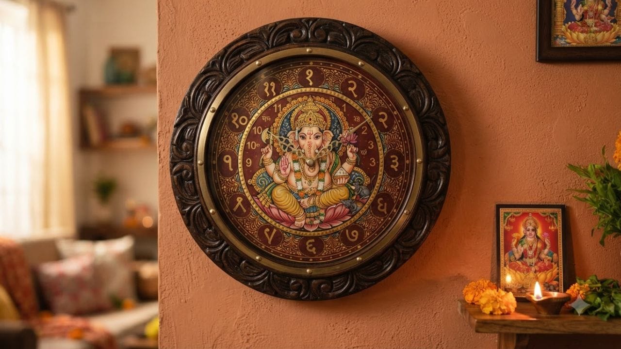 દેવી દેવતાની તસવીર: ઘડિયાળમાં દેવી દેવતાની તસવીર ન હોવી જોઈએ. ભગવાનની પૂજા-આરાધના કરવામાં આવે છે. તસવીરો પર માળા-હાર ચડાવવામાં આવે છે. ધૂપ અગરબત્તી લગાવવામાં આવે છે. પરંતુ જો ઘડિયાળમાં ભગવાનની તસવીર હોય તો તેના પર ધૂળ જામે છે. તેનાથી ભગવાનનું અપમાન થાય છે.