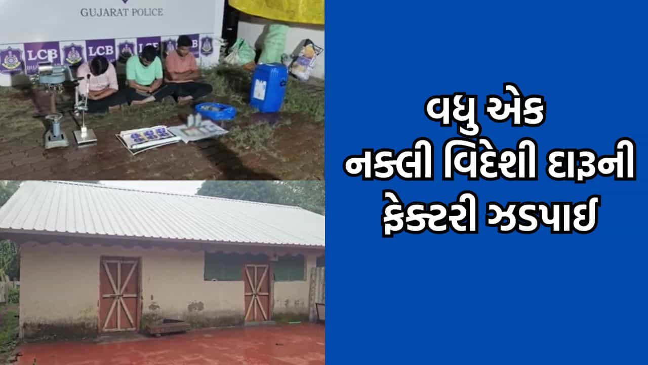 Breaking News: ભાવનગરમાં વધુ એક નક્લી વિદેશી દારૂની ફેક્ટરી ઝડપાઈ, LCBએ 3 આરોપીની કરી ધરપકડ- Video