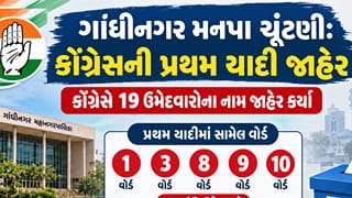 Breaking News : ગાંધીનગર મનપાની ચૂંટણીને લઇને કોંગ્રેસે વોર્ડ નં. 1, 3, 8, 9 અને 10માં ઉમેદવારોનાં નામો જાહેર કર્યા, જુઓ Video