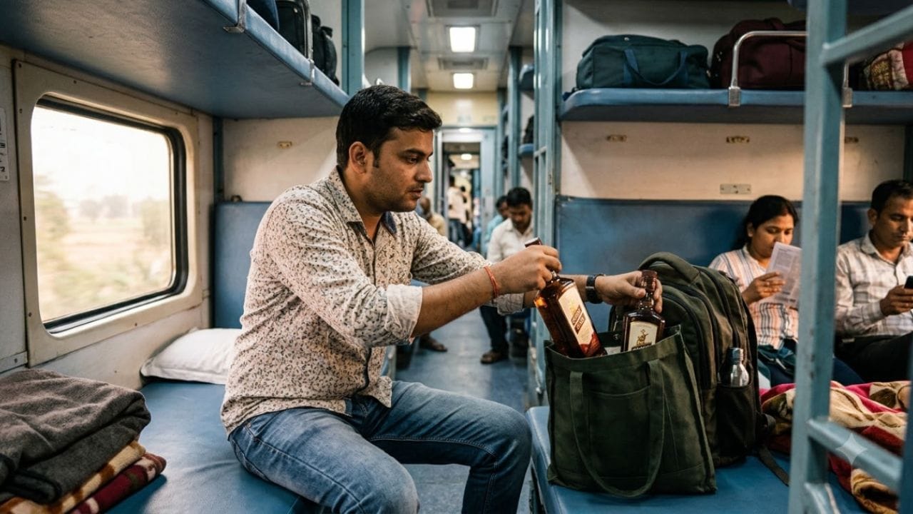 ટ્રેનમાં દારૂ લઈ જવા માટે દેશભરમાં કોઈ એક સમાન નિયમ નથી. તેથી જ, જો તમે ટ્રેનમાં દારૂ લઈ જવાનું વિચારી રહ્યા છો, તો મુસાફરી શરૂ કરતા પહેલા બંને રાજ્યો (જ્યાંથી બેસો છો અને જ્યાં ઉતરો છો) અને રેલવેના નિયમોની યોગ્ય તપાસ કરવી હિતાવહ છે.