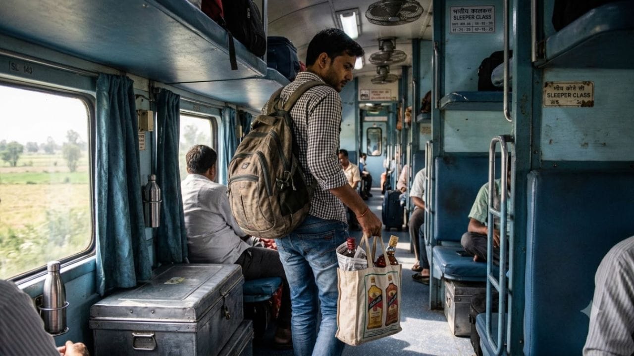ટ્રેનમાં દારૂ લઈ જવાના નિયમો ખૂબ જ કડક છે. માત્ર બોટલ સીલબંધ હોવાથી કે દારૂ ઓછી માત્રામાં હોવાથી એ સાબિત નથી થતું કે તમે તેને ટ્રેનમાં સાથે રાખીને બિન્દાસ મુસાફરી કરી શકો છો.