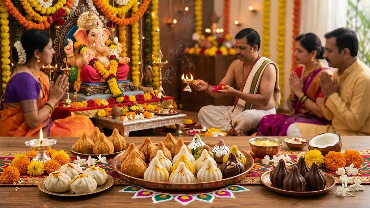 ચીઝકેક મોદક બનાવતી વખતે ક્રીમ ચીઝ રૂમ ટેમ્પરેચર પર હોય તો તેને મિક્સ કરવું સરળ બને છે. બિસ્કિટના બેઝને વધારે બટરવાળું ન બનાવવું, કારણ કે તેનાથી મોદક ખૂબ જ નરમ થઈ શકે છે. સાથે જ ફિલિંગ ભર્યા પછી મોદકને પૂરતો સમય ફ્રિજમાં સેટ થવા આપવો જરૂરી છે. આ રેસિપીની સૌથી ખાસ વાત એ છે કે તે પરંપરાગત મોદકથી અલગ હોવા છતાં તેનો આકાર સંપૂર્ણપણે મોદક જેવો જ રહે છે. એટલે ગણેશ ચતુર્થીની પરંપરાગત લાગણી સાથે મોર્ડન ડેઝર્ટનો સ્વાદ પણ માણી શકાય છે. (Image Credit: AI)