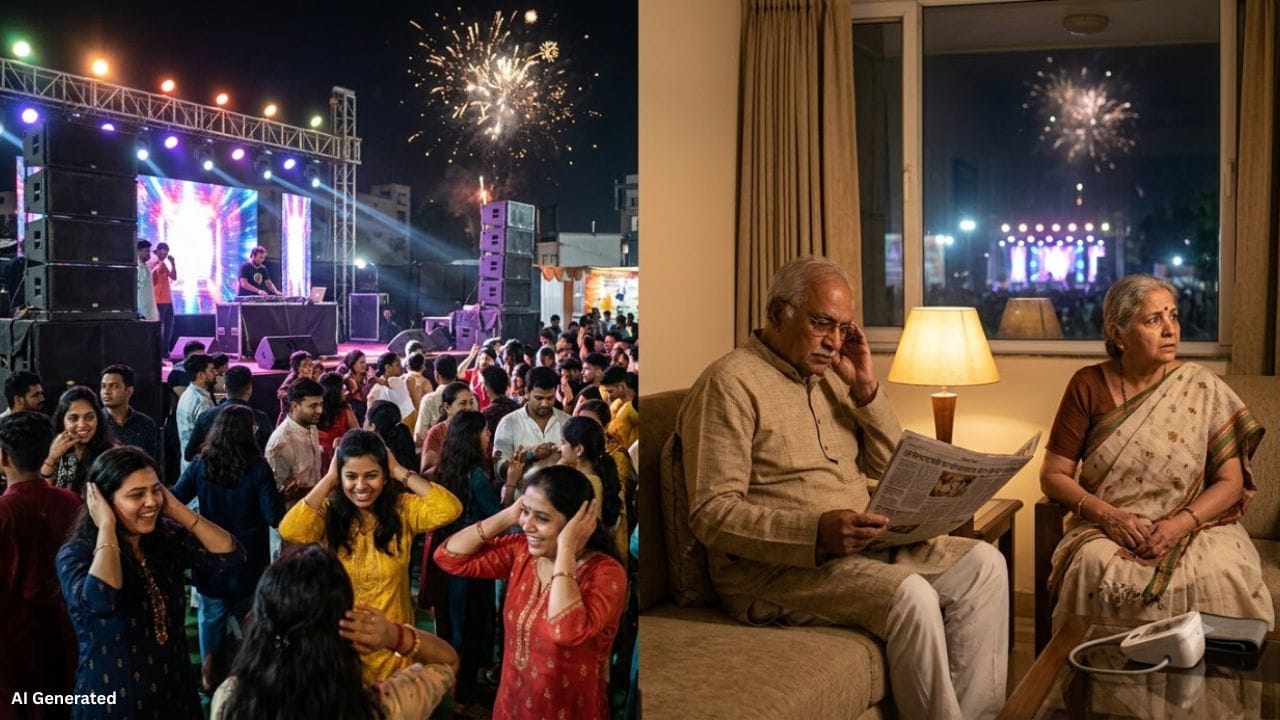તહેવારો દરમિયાન અચાનક આવતા મોટા અવાજથી શરીર સતર્ક થઈ જાય છે. આવા સમયે તણાવ સાથે જોડાયેલા હોર્મોન્સનું પ્રમાણ વધી શકે છે, જેના કારણે થોડા સમય માટે હૃદયના ધબકારા અને બ્લડ પ્રેશર વધી શકે છે. જો કોઈ વ્યક્તિ લાંબા સમય સુધી ખૂબ જ ઘોંઘાટવાળા વાતાવરણમાં રહે, તો શરીર પર વધુ તણાવ પડી શકે છે. તેથી, તહેવારોની ઉજવણી કરતી વખતે વધુ પડતા અવાજથી દૂર રહેવું અને સ્વાસ્થ્યનું ધ્યાન રાખવું જરૂરી છે.