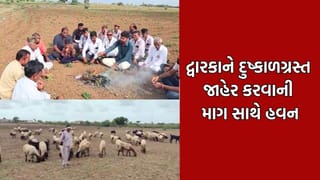 દ્વારકા જિલ્લાના ખેડૂતોએ ખેતરમાં હવન કરી સરકારે જગાડવા કર્યો પ્રયાસ, જિલ્લાને દુષ્કાળગ્રસ્ત જાહેર કરવાની માગ