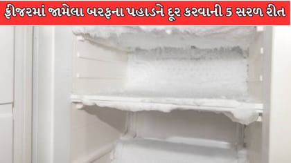 ફ્રિજરમાં બરફનો પહાડ જામ્યો છે? આ 5 સરળ રીતોથી કરો ડિફ્રોસ્ટ !
