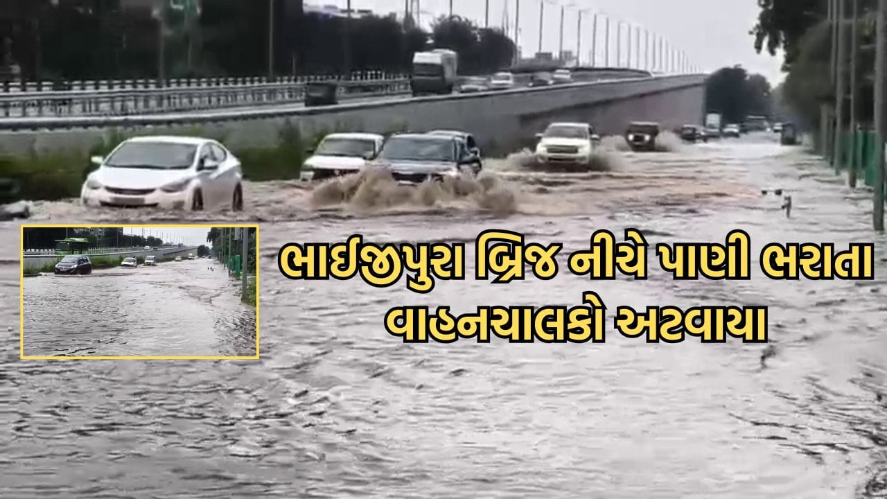 Breaking News: રાજ્યના પાટનગરમાં ભારે વરસાદ બાદ ભરાયા પાણી, ભાઈજીપુરા બ્રિજ નીચે પાણી ભરાતા વાહનલાકો અટવાયા- Video Breaking News: રાજ્યના પાટનગરમાં ભારે વરસાદ બાદ ભરાયા પાણી, ભાઈજીપુરા બ્રિજ નીચે પાણી ભરાતા વાહનલાકો અટવાયા- Video