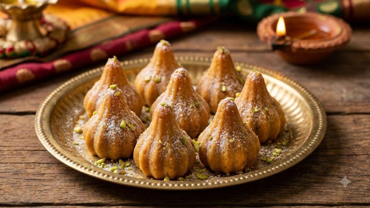 પરંપરાગત ઉકડીચે મોદક (Ukadiche Modak): ગણેશ ઉત્સવમાં મહારાષ્ટ્રની ઓળખ સમાન પરંપરાગત 'ઉકડીચે મોદક'નો પ્રસાદ અચૂક ધરાવવો જોઈએ. આ મોદક બનાવવા માટે બહારનું પડ ચોખાના લોટમાંથી તૈયાર કરવામાં આવે છે. તેની અંદર ગોળ, છીણેલું નાળિયેર અને ખસખસનું પૂરણ (સ્ટફિંગ) ભરવામાં આવે છે. આ મોદકમાં ગોળની ભરપૂર મીઠાશ સાથે સહેજ મીઠાનો હળવો સ્વાદ તેને એકદમ લાજવાબ બનાવે છે.