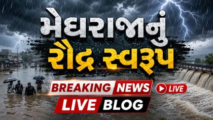 આજે સૌરાષ્ટ્ર કચ્છ સહિતના ભાગોમાં ભારે વરસાદની શક્યતા