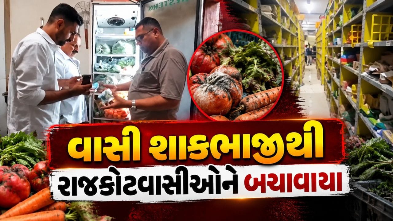 Breaking News : રાજકોટમાં ઓનલાઈન App ના વેરહાઉસમાંથી 596 કિલો વાસી શાકભાજી જપ્ત, જુઓ Video