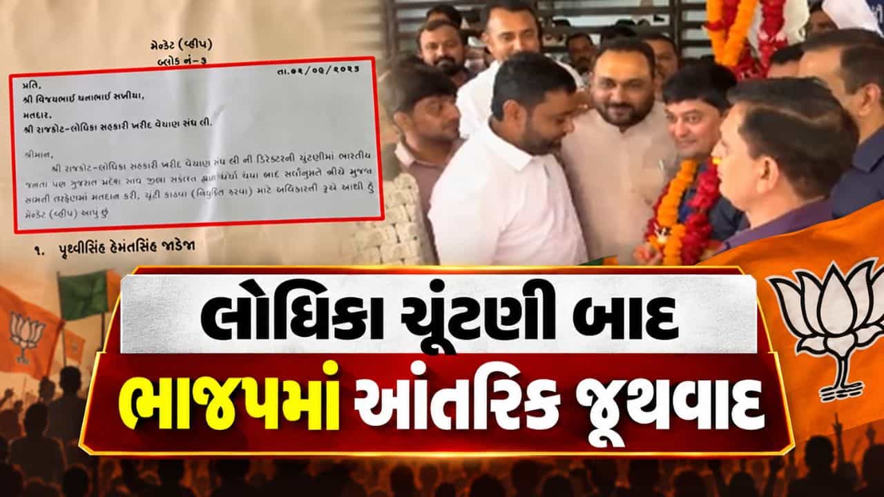 Breaking News : રાજકોટ લોધિકા સંઘ ચૂંટણી બાદ ભાજપમાં આંતરિક જૂથવાદ, વિજેતા વિજય સખિયાનો અલ્પેશ ઢોલરિયા પર પલટવાર, જુઓ Video